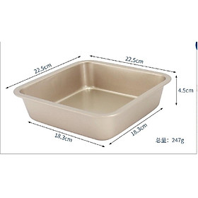 Mua Khuôn vuông đáy liền chống dính vàng KT 22cm