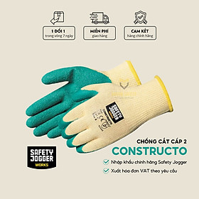 Găng tay đa dụng siêu bám Safety Jogger Constructo bao tay thoáng khí ôm tay sử dụng đa năng (màu vàng xanh)