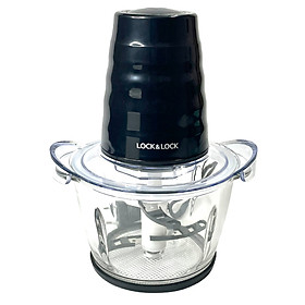 Máy Xay Thịt Cối Thủy Tinh Lock&Lock Meat Chopper EJM156BLK 1 Lít - Hàng Chính Hãng, 4 Lưỡi Dao Cho Lực Nghiền Mạnh, Công Suất 400W