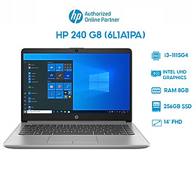 Laptop HP 240 G8 6L1A1PA (i3-1115G4 | 8GB | 256GB | Intel UHD Graphics | 14' FHD | Win 11) Hàng chính hãng