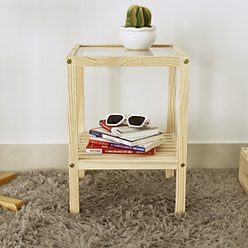 KỆ GƯƠNG TRANG TRÍ 35x35x50CM MÀU TỰ NHIÊN- NỘI THẤT HẢI NAM