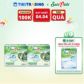 Combo 2 Tã Quần Người Lớn Sunmate Mềm Mại M9 (9 Miếng)