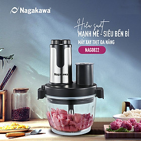 Mua Máy xay thịt đa năng Nagakawa NAG0822 - Lưỡi dao kép - 6 chức năng - Hàng chính hãng