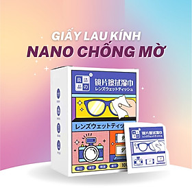 Hộp 100 khăn lau kính nano chống bám hơi nước, lau sạch nhờn vân tay bụi bẩn trên mắt kính, điện thoại, laptop, máy ảnh - HENRYSA