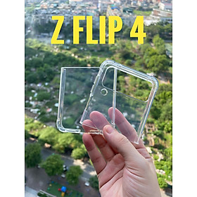 Ốp lưng dẻo cho Samsung Galaxy Z Flip 4, Z Flip 4 5G trong suốt, chống sốc 4 góc