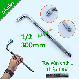 Tay vặn chữ L 1 2 inchthép CrV trắng 300mm