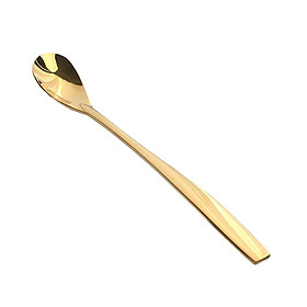 Stainless Steel Long Handle Spoon for Ice Cream Sundae Coffee Milk