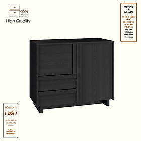 [Happy Home Furniture] MAVIS, Tủ đựng đồ 2 ngăn kéo - 2 cánh mở, 90cm x 42cm x 75cm ( DxRxC), TCM_158