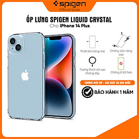 Ốp lưng Spigen Liquid Crystal cho iPhone 14/14 Plus/ 14 Pro/14 Pro Max - Thiết kế trong suốt, chống sốc , chống ố, chống bẩn , viền camera cao - Hàng chính hãng