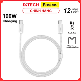 Mua Cáp sạc nhanh 100W hiệu Baseus Dynamic Series Type-C to Type-C dài 1m - Màu Trắng - Hàng chính hãng