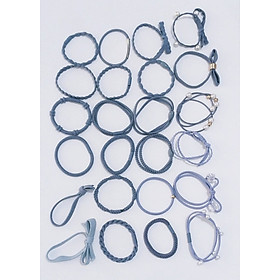 Hộp 24 dây thun buộc tóc,cột tóc nhiều kiểu