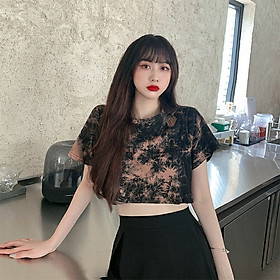 Áo thun crop top loang màu Mã: AX4178