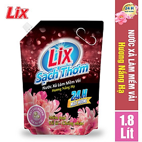 Túi nước xả vải Lix sạch thơm hương nắng hạ 1.8 lít L17601