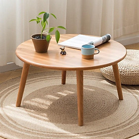 Bàn tròn đường kính lớn ( D70-80cm) dùng 4 chân gỗ tự nhiên cao cấp làm bàn trà, cafe, sofa, đọc sách