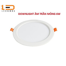 Đèn LED âm trần siêu mỏng LEDGOES 6W lỗ khoét 100mm