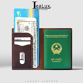 Ví Đựng Hộ Chiếu Handmade Da Sáp Lealux Passport Wallet 2