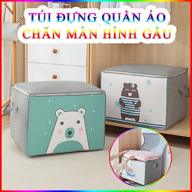 Mua Túi Vải Hình Gấu Đựng Quần Áo Chăn Màn  Gối Mền Đa Năng Gấp Gọn Tiện Lợi