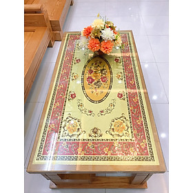 Khăn trải bàn rộng 60cm dài 120cm hoa văn nổi 3D sang trọng