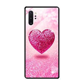 Ốp Lưng Kính Cường Lực cho Samsung Note 10 Plus - 0419 HEART10 - Hàng Chính Hãng