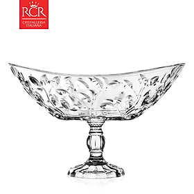 Mua Khay Đựng Bánh Kẹo  Trái Cây Thuỷ Tinh Pha Lê Ý RCR - Laurus Oval Footed Centerpiece 22.3cm