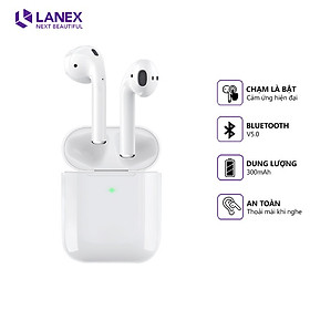 Mua Tai nghe Bluetooth LANEX LEP-W12 (Cảm ứng 2 bên  định vị 5.0) - Hàng Nhập Khẩu