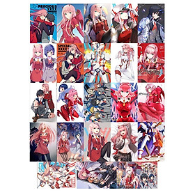 Thẻ card 23 tấm in hình Darling in the Franxx ép lụa khác nhau/ ảnh card darling in the Franxx