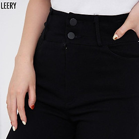 Quần jean nữ LEERY lưng cao, quần tregging chất jean mềm cao cấp dáng skinny nâng mông JEA-01