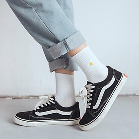 50K Tất cao cổ UNISEX cao cổ in hình HOA CÚC KOREA HOT TREND