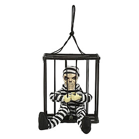 Hình ảnh Scary Skull Cage Talking Prisoner Hooded Cage Specter