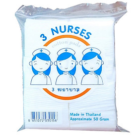 Bông tẩy trang y tế 120 miếng 3 Nurses cotton pads 50gr