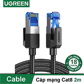 Cáp mạng Cat8 đúc sẵn bọc dù dài 1-5M chính hãng UGREEN NW153 - Hàng chính hãng