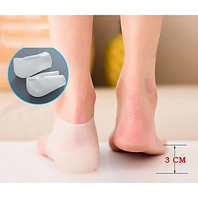 Tất độn gót chân tăng chiều cao tàng hình lên 3cmchất liệu silicon mềm