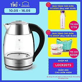 Ấm Điện Thủy Tinh Siêu Tốc Có Điều Chỉnh Nhiệt Độ Lock&Lock EJK341 (1.8L) - Hàng chính hãng