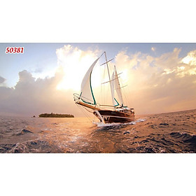 Mua Tranh 3D Thuận buồm xuôi gió phù hợp phòng khách và không gian kinh doanh