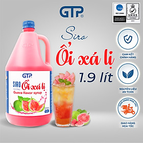 Siro Ổi Xá Lị GTP (1.9L/chai)  - Chuyên dùng pha chế: Trà sữa, Trà trái cây, Cocktail, Mocktail