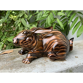 Mua Tượng con thỏ phong thủy bằng gỗ mun hoa kt 23×12×12 5cm