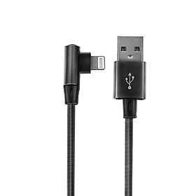 Cáp Sạc Nylon Xoay Góc 90 Độ Chống Gãy Cho Iphone