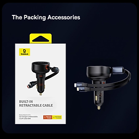 Mua Tẩu sạc dùng trên ô tô tích hợp cáp Type C và Lightning Cable 60W Baseus Enjoyment Pro Car Charger - Hàng chính hãng