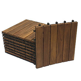 Mua Combo 9 tấm ván sàn gỗ vỉ nhựa - Loại 12 nan - Màu nâu vàng lót sàn ngoài trời  sân vườn  theo tiêu chuẩn xuất khẩu