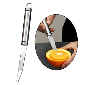Manual Grapefruit Knife Kitchen Peeler Long Handle for Fruit Curved Lemon