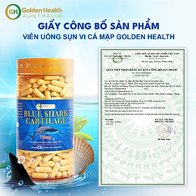 [GOLDEN HEALTH] Viên Uống Sụn Vi Cá Mập Hỗ Trợ Các Bệnh Lý Xương Khớp Mãn Tính Nguy Hiểm Như Thoái Hoá Khớp, Thoát Vị Đĩa Đệm, Loãng Xương Golden Health Blue Shark Cartilage 750mg hộp 365 Viên - Nhập Khẩu Chính Ngạch Từ Úc