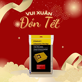 Mua Bộ 3 túi giấy đựng bụi Stanley 19-3101N phụ kiện máy hút bụi cho máy Stanley SL19117  SL19417-8A SL19199P  SL19156  SL19403PE-8A  SL19501P-12A  SL19501-12B  Dewalt: DXV25S  DXV30S  DXV34P và DXV38S