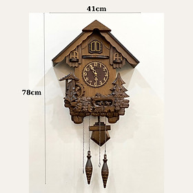 Đồng hồ treo tường chim cúc cu phong cách tân cổ điển DHCTT11