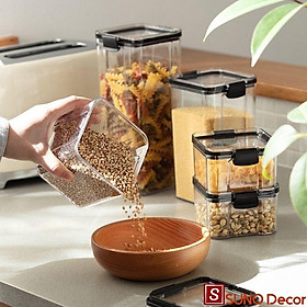 Mua Hộp Kín Bảo Quản Thực Phẩm Khô  Hàng Cao Cấp Chống Ẩm  Hũ Đựng Ngũ Cốc Trong Suốt Phong Cách Nhật Bản