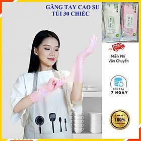 Găng Tay Cao Su Siêu Dai Freeship Bao Tay Làm Bếp Hộp 15 Đôi Găng Tay Rửa Bát Cao Cấp Siêu Dai, Siêu Bền Đủ Size, Găng Tay Siêu Mỏng Thật Tay