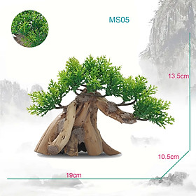 Gỗ Lũa Bonsai 195x105x135mm Trang Trí Bể Cá, Tiểu Cảnh, Non Bộ MS05