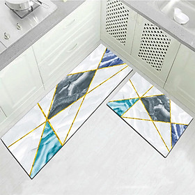2Pcs/Set Kitchen Water Absorption Mat Anti-skid Household Carpet Long Floor Pad for Home 40X60CM+40X120CM
