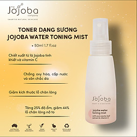 Toner dạng xịt sương  Jojoba Water Toning Mist 50ml - The Jojoba Company