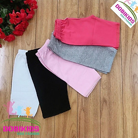 Quần Legging Lửng Bé Gái Thun Cotton Xuất Co Giãn Dày Dặn Siêu Mềm ( 9-20kg )