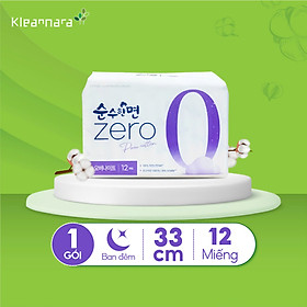 BĂNG VỆ SINH KLEANNARA ZERO OVERNIGHT BAN ĐÊM (33CM) - 12 MIẾNG